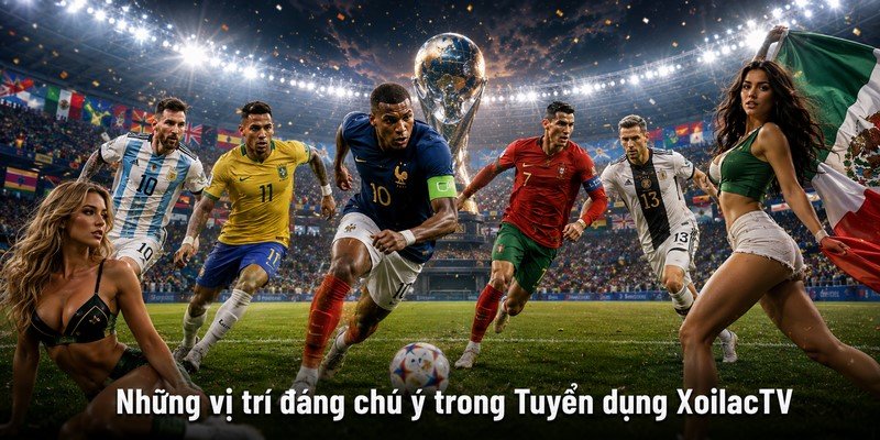 Những vị trí đáng chú ý trong Tuyển dụng XoilacTV