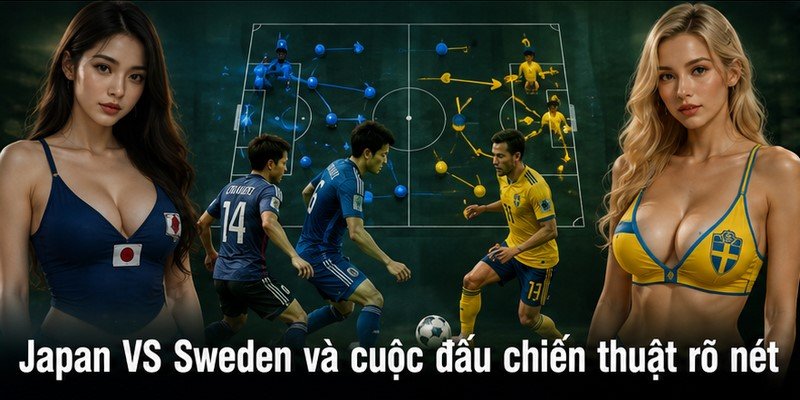 Japan VS Sweden và cuộc đấu chiến thuật rõ nét