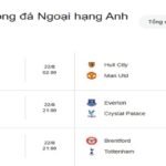 lịch thi đấu Ngoại Hạng Anh